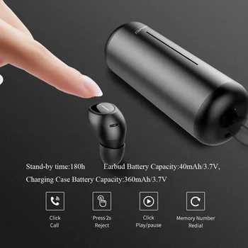 Awei T5 TWS V5.0 Adevărat Wireless Stereo Sport Eearbuds Casti Bluetooth Casti Cu Microfon Dual Cu Cască Cu Încărcare Caz