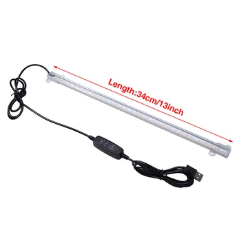 USB Alimentat LED-uri Cresc Light 5 Estompat Nivelurile 3 Culori Cort Benzi Pentru Plante de Interior Bara de Lampa Cu Timer Flori, Răsad de Aluminiu