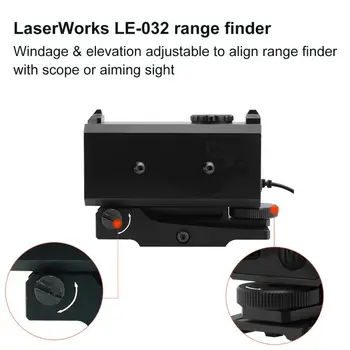 LaserWorks LE032 Telemetru cu Laser de 700 de metri Snipe Riflescope Pereche cu Suport de vânt altitudine reglabil