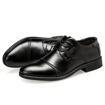 2019 Oameni Noi Formale Pantofi din Piele Dantela-up Rotund Toe Pantofi de Nunta Stil Britanic Calitate de Top Rochie de Pantofi Pentru Bărbați Plus Dimensiune 38-47
