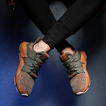 Adidași bărbați Zbor Țesute Barbati Pantofi de alergat Respirabil Non-Alunecare ShoesThick Jos pentru Bărbați Primăvară Pantofi Pentru Bărbați Pantofi de Sport