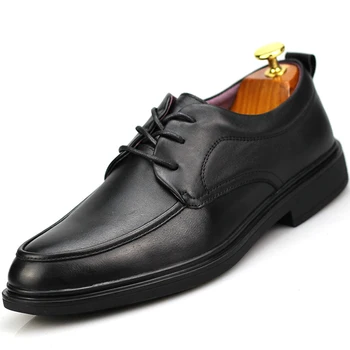 Monstceler Brand de Oameni de Afaceri Pantofi Rochie Neagră Geunie din Piele Moale de Jos Pantofi de Nunta pentru Bărbați Subliniat Formale Pantofi