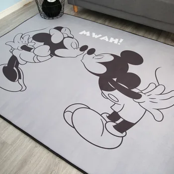 Disney Mickey Minnie Mouse Covor copil Copil Crawling Joc Mat Coral Fleece Covor Interior bun venit Moale Sezonul Patru copii Saltea cadou