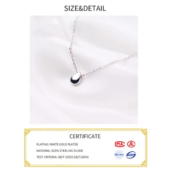 Noi Picătură de Transport maritim Argint 925 Coliere Cristal de Zirconiu, Pandantive&coliere Bijuterii Guler Colar De Plata
