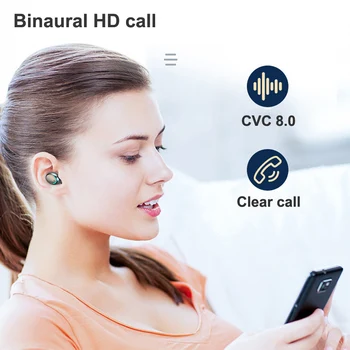 Olaf TWS Bluetooth 5.0 Căști de Amprente Touch Sport Căști fără Fir, Căști Hifi Stereo F9 Căști fără Fir Pentru Telefon