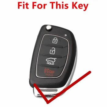 FLYBETTER din Piele Breloc 4Button Flip Key Caz Acoperire Pentru Hyundai I40/Azera/Tucson/Elantra/Accent Car Styling (B) L282