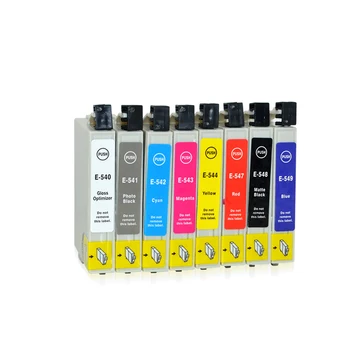 8pcs Compatibil cu Cartușele de Cerneală Pentru Epson T0540 T0541 T0542 T0543 T0544 T0547 T0548 T0549 Inkjet Stylus Photo R800 R1800 printer