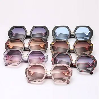 Noul Trend Poligon ochelari de Soare 2019 Femei Cadru Mare Brand de Lux Ochelari de Soare Retro Vintage Shades Ochelari de Oameni UV400