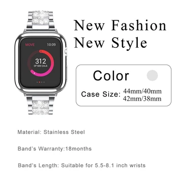 Pentru Apple Watch Band 5 4 3 2 1 Oțel Inoxidabil Brățară cu Diamante+Caz Curea pentru iWatch 44mm 40mm 42mm 38 Apple Watch Accesorii