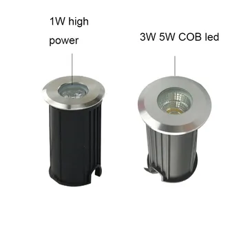 LED lumina Subteran RGB 3W 5W DC12V pentru Grădină în aer liber Cale Decor Subteran rezistent la apa lumina Reflectoarelor Încastrat Punte de Lumină 220v