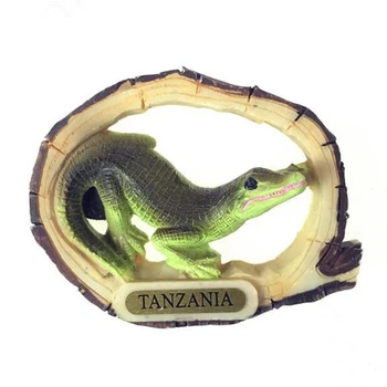 Noul Manual Pictate Tanzanian Coaja de Crocodil de Nil 3D Magneți de Frigider Turism, magazin de Suveniruri Frigider Autocolante Magnetice Cadou