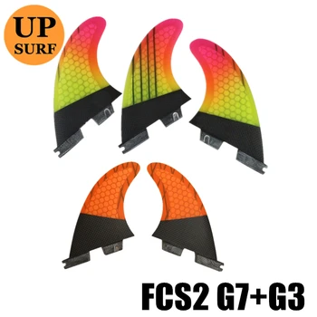 FCS2 Aripioare G5/G7 3fins/G3, 2 aripioare modelul opțional pentru tri-quad aripioare placă de Surf Fin din Fibră de sticlă Aripioare FCS2 Quilhas Aripioare Upsurf