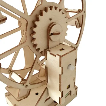 Copii 3D DIY Manual Electric Ambarcațiuni Ferris Wheel Joc de Puzzle din Lemn Model Kituri de constructie Știință Jucarii Educative pentru Copii