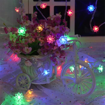 LED Lotus de Lumină Șir 10/40/50/80leds Ghirlandă de Flori de Lumini pentru Nunta, Xmas Ramadan Anul Nou Decor de Basm Alimentat de la Baterie
