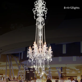 Timp de Scara Candelabru de Cristal Foaier Lumina Modei Moderne Living, Sala de Mese Complexe Scara de Iluminat candelabru Mare