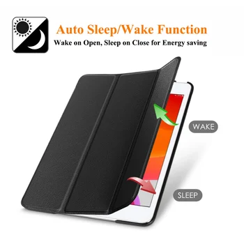 Pentru iPad 2019 Caz 10.2 inch Tablet Folio Stand Acoperi, Auto Dormi Trezește-Trifold Ultra Slim-Shell pentru Apple iPad 7 10.2