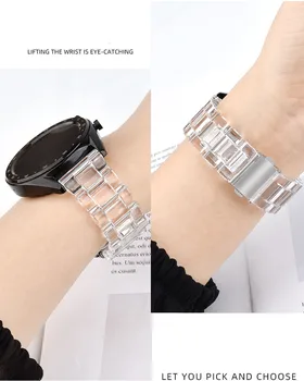 Creativitatea Transparent Ghețar Curea 20mm 22mm Pentru Samsung Galaxy Watch 42mm 46mm Amazfit Ritmul Huawei Watch 2 Samsung Gear S2