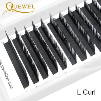 Quewel L/L+/LC/LD Curl Genele Extensia se Amestecă Tava Negru Mat 8-15mm Individuale Clasic Gene False de Înaltă Calitate de Lovituri de bici
