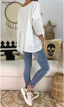 Allukasa Haine Sexy Noua Moda Soft Bun Bluze Dulce Tesatura 2021hot Vânzare Design Casual Femei Șifon Florale Stil Plajă