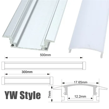 30/50cm U/V/YW-Stil Bar LED Lumini de Aluminiu Canal Titularul Lapte Capătul Capacului de Iluminat Accesorii Pentru Benzi cu LED-uri Lumina