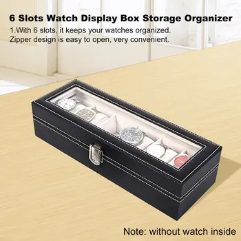 Cutie de ceas din Piele PU Caz Ceas Suport Organizator pentru Cuarț Ceasuri, Cutii de Bijuterii Display Multifuncțional de Afișare Brățară Caz