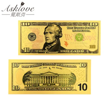 10BUC USD Bancnote False Bani Folie de Aur a Bancnotelor 1 2 5 10 20 50 Dolari Suvenir de Colectie Cadouri de Fals în USD Bani