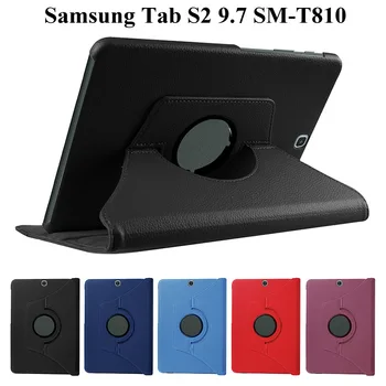 360 de Rotație Caz pentru Samsung Galaxy Tab S2 9.7 T810 T815 SM-T810 PU Suport Pliante Smart Cover Pentru tab S2 9.7 inch caz+Film+Pen
