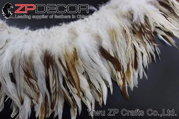 ZPDECOR 6-8inch 800pcs 85-90cm Manoperă de Înaltă Calitate Naturale de Bej Cocoș Coque Coada Înșirate Pene pentru Custumes Decor