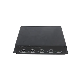 Dante Audio de Rețea IP Mini 4 În 4 Converter/Transmițător cu Control de Volum, Suportă POE sau 12 VDC Alimentare