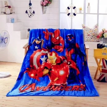 Copii Marvel Avengers Fleece Pătură Baieti Desene animate Spiderman acoperi Copii de uz Casnic Confortabil Pătură de Picnic 150*200 cm