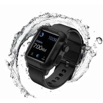 Caz impermeabil Curea pentru Apple Watch Band Seria 6 5 4 3 SE pentru iWatch 42MM 40MM 44MM Înot, Surfing Bratara de Silicon +Cadru