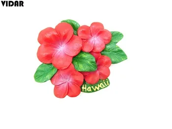 VIDAR Lume Atracții Turistice Statele Unite ale americii, HAWAII Trei-dimensional Rafinat Insula de Flori de Hibiscus Magnet de Frigider