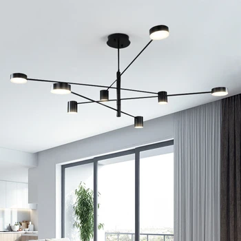 Candelabre moderne Living, Sufragerie, Bucătărie, Dormitor la Mansardă LED-uri de Iluminat Elegant Aur Negru Lămpi de Tavan candelabru 220V