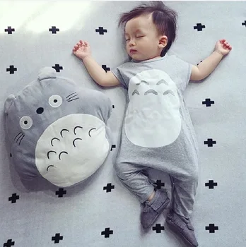 Copil nou-născut Băiat Salopetă de Vară Fete pentru Copii Haine 2 buc Desene animate Totoro Copil Salopete Ropa Bebes Băieți Copii Haine de Brand Set