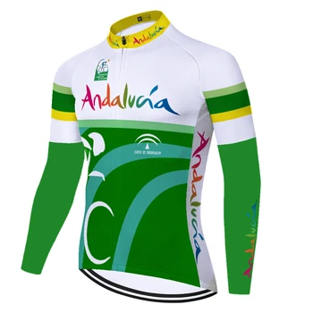 2020 Spania Echipa ANDALUCIA ciclism jersey cu maneca lunga vară primăvară iute uscat maillot cyclisme homme bicicleta jersey