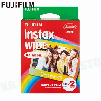 20 de Filme Fujifilm Instax Curcubeu Largă Instant Margine Albă Pentru Camera Fuji 100 200 210 300 500AF foto Lomography