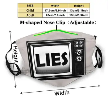 Tv Minciuni - Fals Știri , Mass-Media Este Situată Reutilizabile Gura Masca De Fata Cu Filtre De Copii Știri False Media Farsă Teoria Minciuna Minciuni