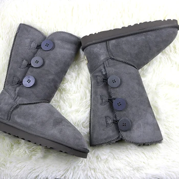 De Vânzare FIERBINTE Femei Cizme de Iarna de Moda piele naturala Cizme de Zapada Femeie Caldă de-o șchioapă Pantofi femei pantofi