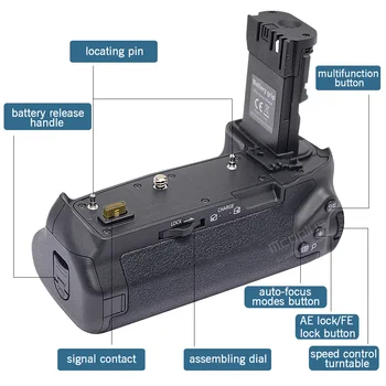 Mcoplus BG-EOS R Vertical Grip Baterie Titularul de Înlocuire ca BG-E22 pentru Canon EOS R EOSR Camera
