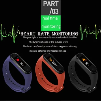 M4 Smart band 4 Tracker de Fitness Watch Sport brățară de Ritm Cardiac tensiunea Arterială Smartband Monitorizeze starea de Sănătate Portabil Bratara PK M3
