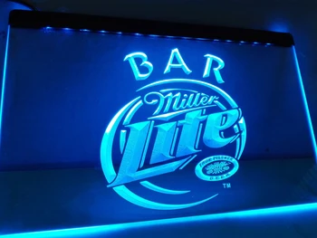 LA406 - Miller Lite Bara Bere LED-uri Lumina de Neon Semn decor acasă meserii