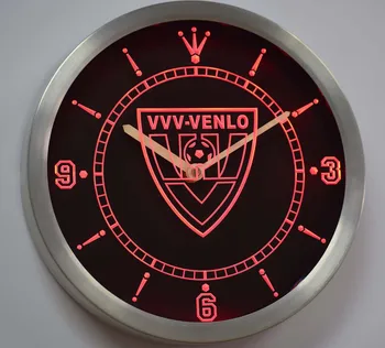 Nc1025 VVV-Venlo Eerste Divisie de Fotbal Olanda Lumina de Neon Semn CONDUS Ceas de Perete