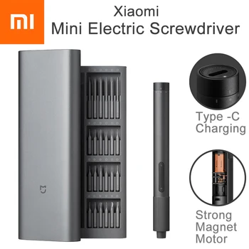 Xiaomi Mijia Electrice De Precizie Șurubelniță Kit 2 Viteze De Control Al Cuplului De 400 Șurub 1 Tip C Reîncărcabilă Magnetic Aluminiu Caz