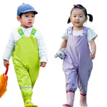 Brand Impermeabil Copii Fete Băieți PU Ploaie Pantaloni Respirabil Pantaloni Singur Strat Copii Îmbrăcăminte pentru Copii Costume Pentru 1-8 Ani
