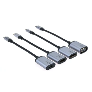 YuXi USB de Tip C pentru HDMI VGA mini DP Adaptor Convertor HD USB-C 4K 60Hz Cablu Adaptor pentru MacBook Samsung S10 Huawei Mate 30