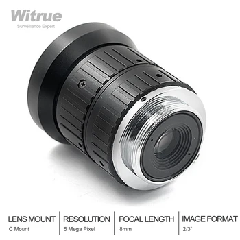 Witrue HD 5MP aparat de Fotografiat CCTV Lentila 8mm F1.6 Diafragma 2/3