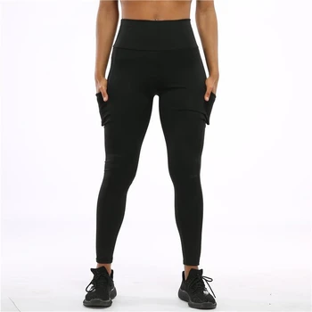SNUGUG Buzunar Sport Jambiere Culoare Solidă Pantaloni de Yoga pentru Femei Talie Mare Push-Up Jambiere Sport Fitness Execută Îmbrăcăminte de Fitness