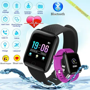 Smart Bărbați Și Femei Ceas tactil Color de Ritm Cardiac Pedometru, Monitorizare Somn IP67 rezistent la apă Ceas Pentru Android IOS montre