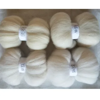 WFPFBEC simțit 70 de lână pentru ac felting kit papusa lana merinos rătăcire fibre de lână diy crafa alb 4 culori 20g/set culoare