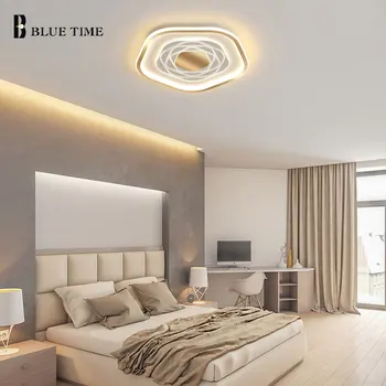 Black&Gold Terminat Simplu Led Lampă de Plafon Pentru Dormitor Sufragerie Living Modern Interior Lumini Plafon Luciu Corpuri